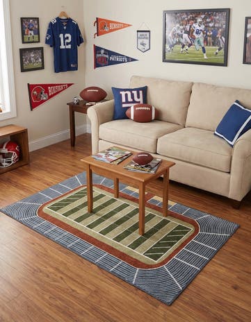 3' 3 x 5' 3 Sports Washable Rug
