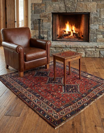 5' 6 x 6' 6 Ghashghai Wool Square Rug