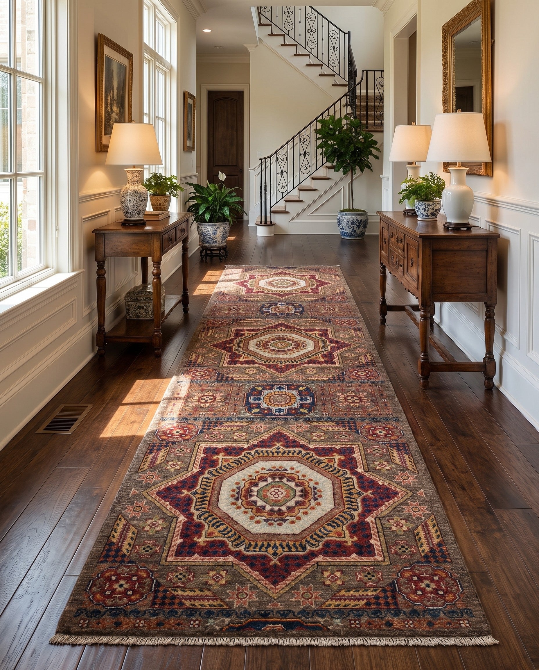 2' 9 x 10' Hand Knotted Mamluk Ziegler Runner Rug