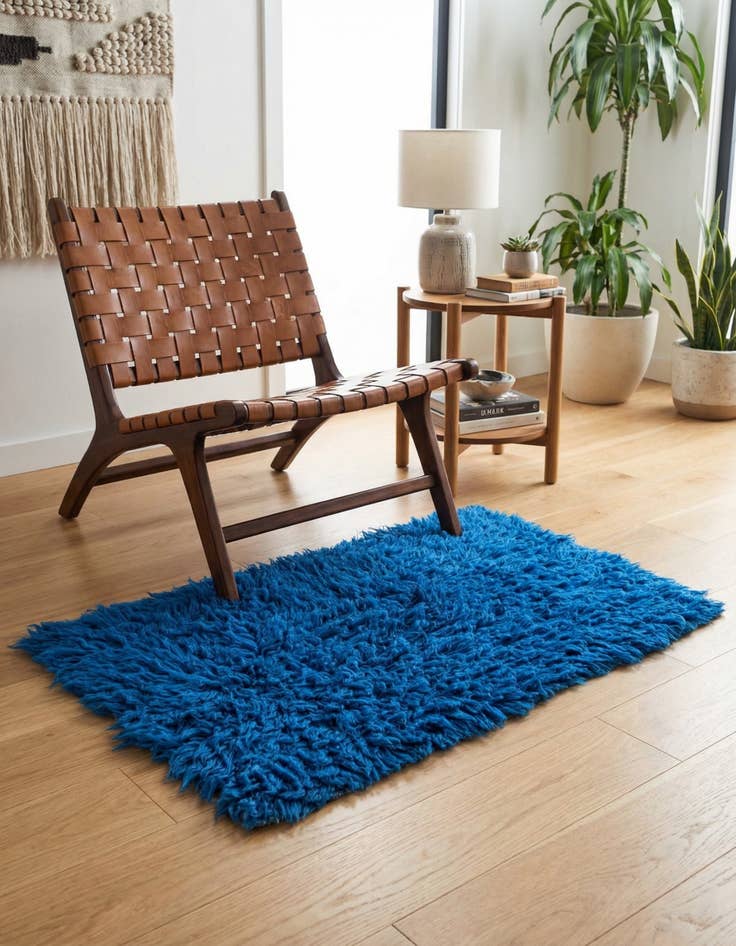 Detail image of 2' 4 x 4' 7 Hand Knotted Moroccan Wool Rug