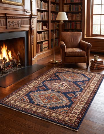 2' 11 x 4' 4 Hand Knotted Kazak Rug