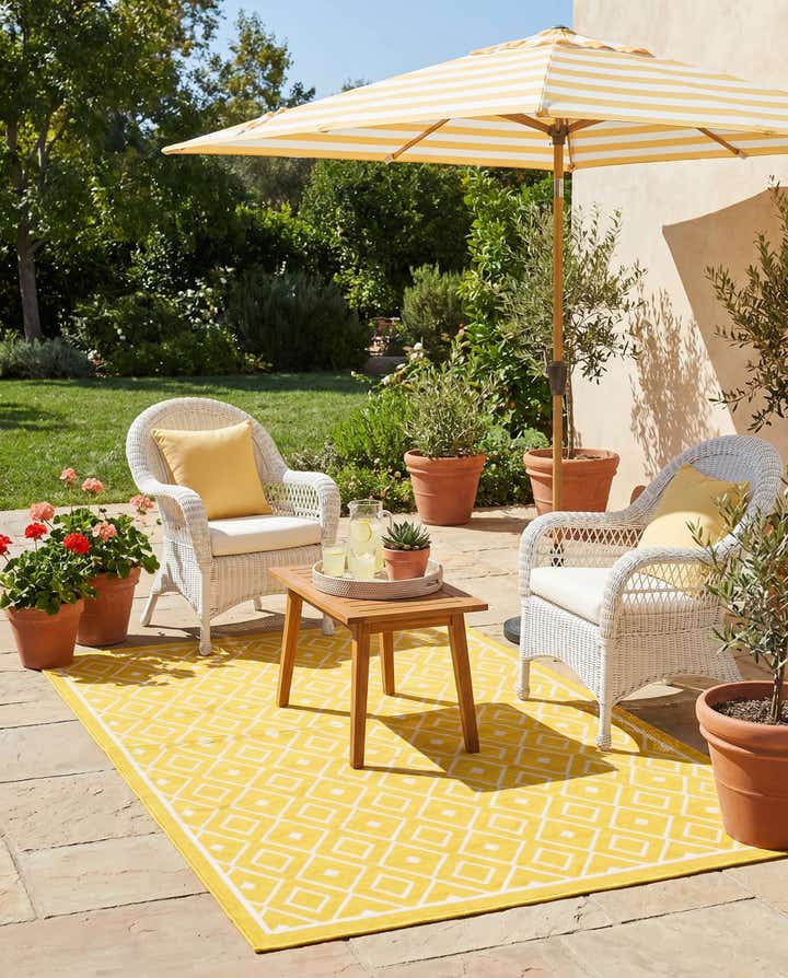 6' x 9' Easy-Clean Trellis Indoor / Outdoor Rug