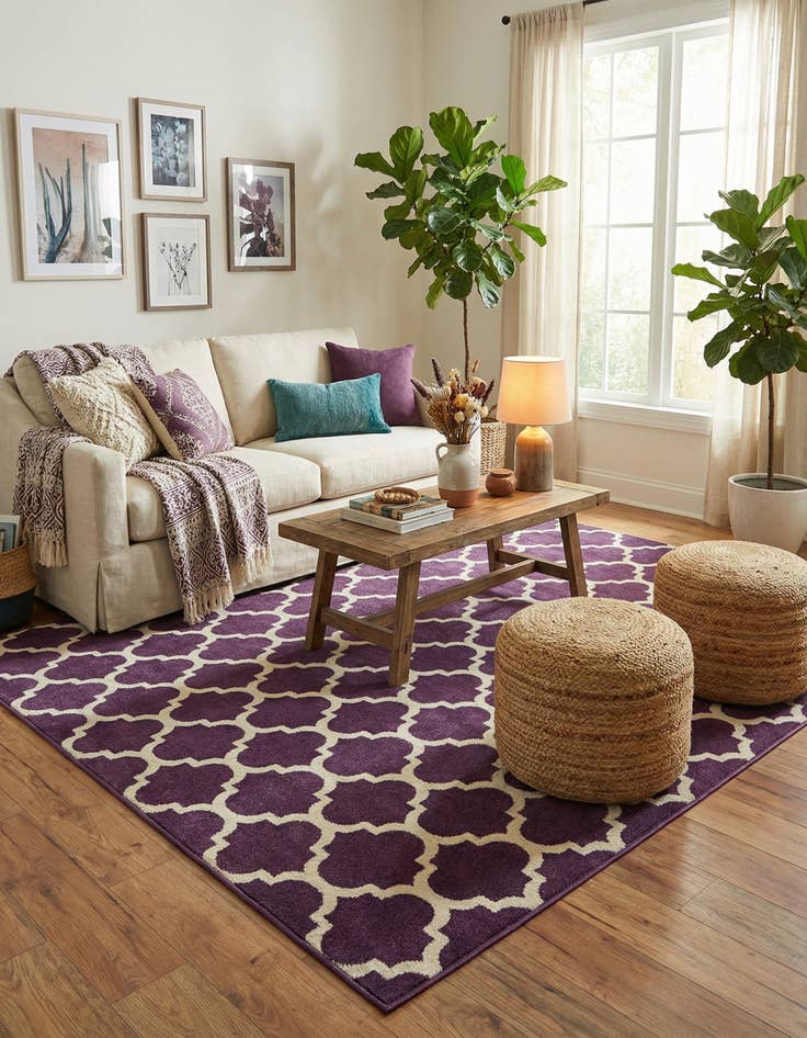 Detail image of  10' x 10' Lattice Square Rug