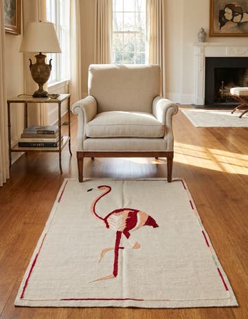 3' 3 x 4' 9 Hand Woven Kilim Suzani Wool Rug