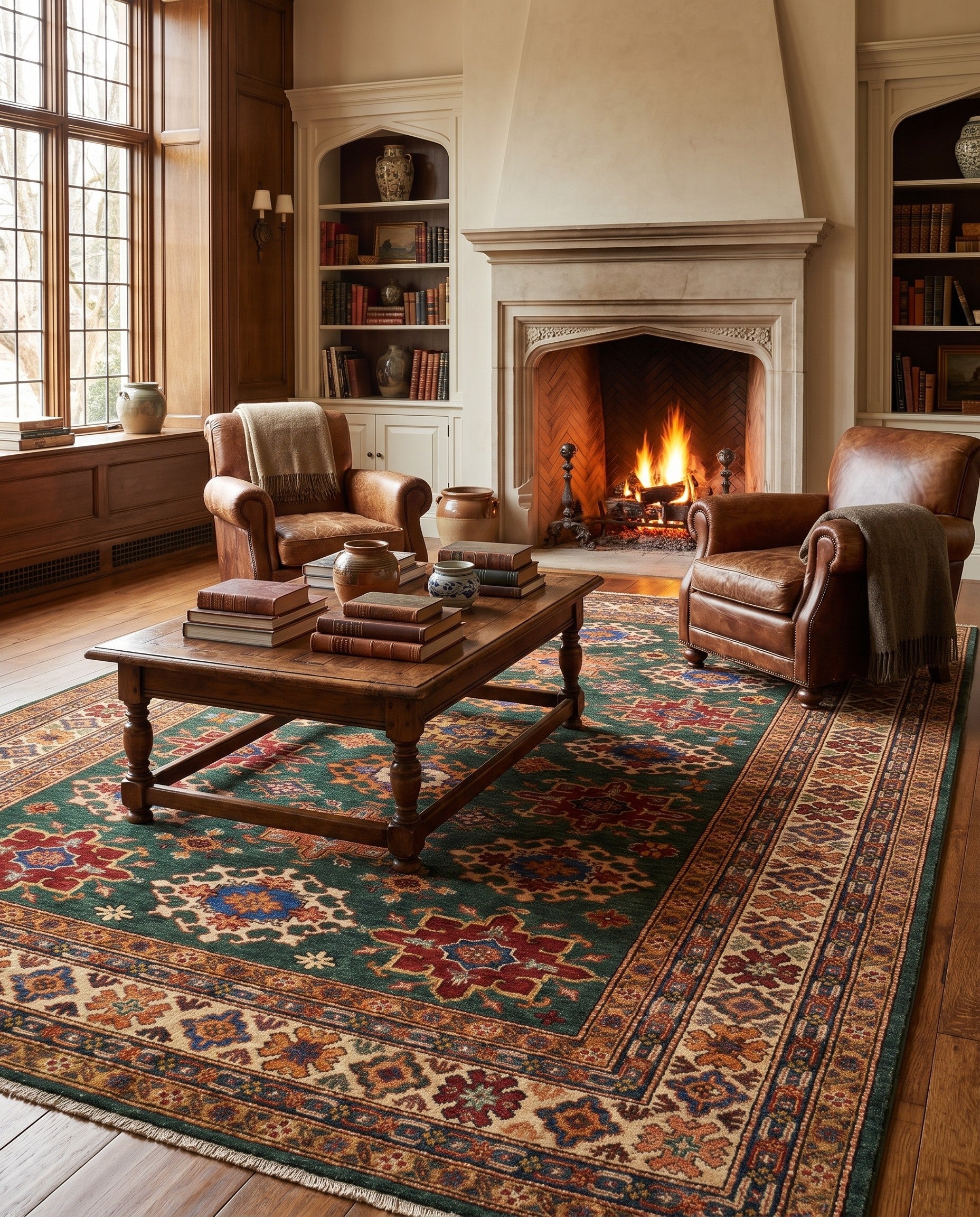 6' 2 x 8' 8 Hand Knotted Kazak Rug