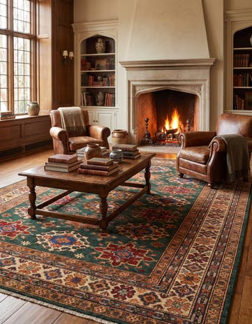 6' 2 x 8' 8 Hand Knotted Kazak Rug