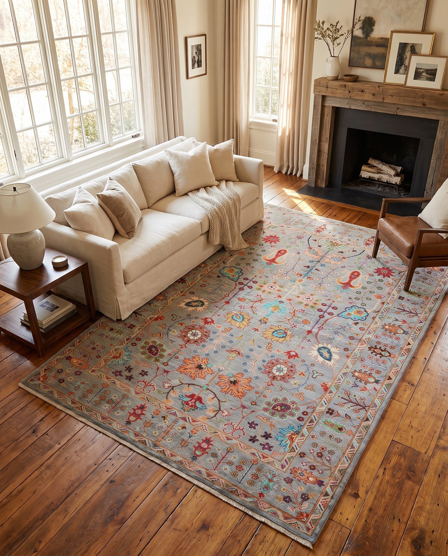 5' 9 x 8' 7 Hand Knotted Ariana Ziegler Rug