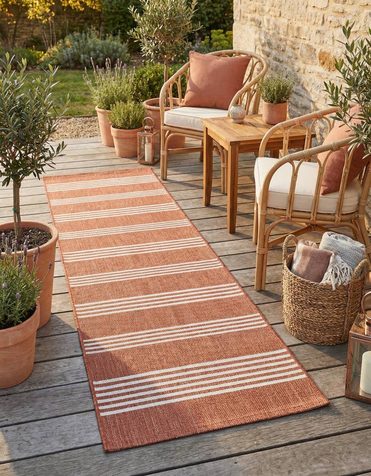 Detail image of 2' x 6'  Washable Jill Zarin Anguilla Indoor / Outdoor Runner Rug