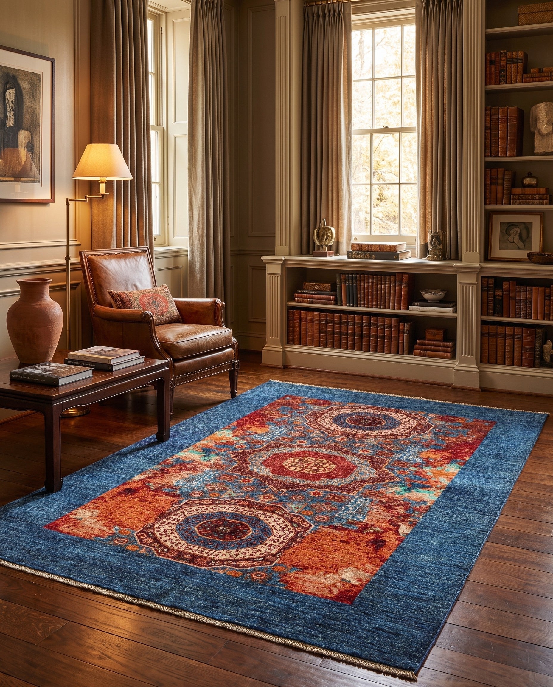 6' x 8' 2 Hand Knotted Mamluk Ziegler Rug