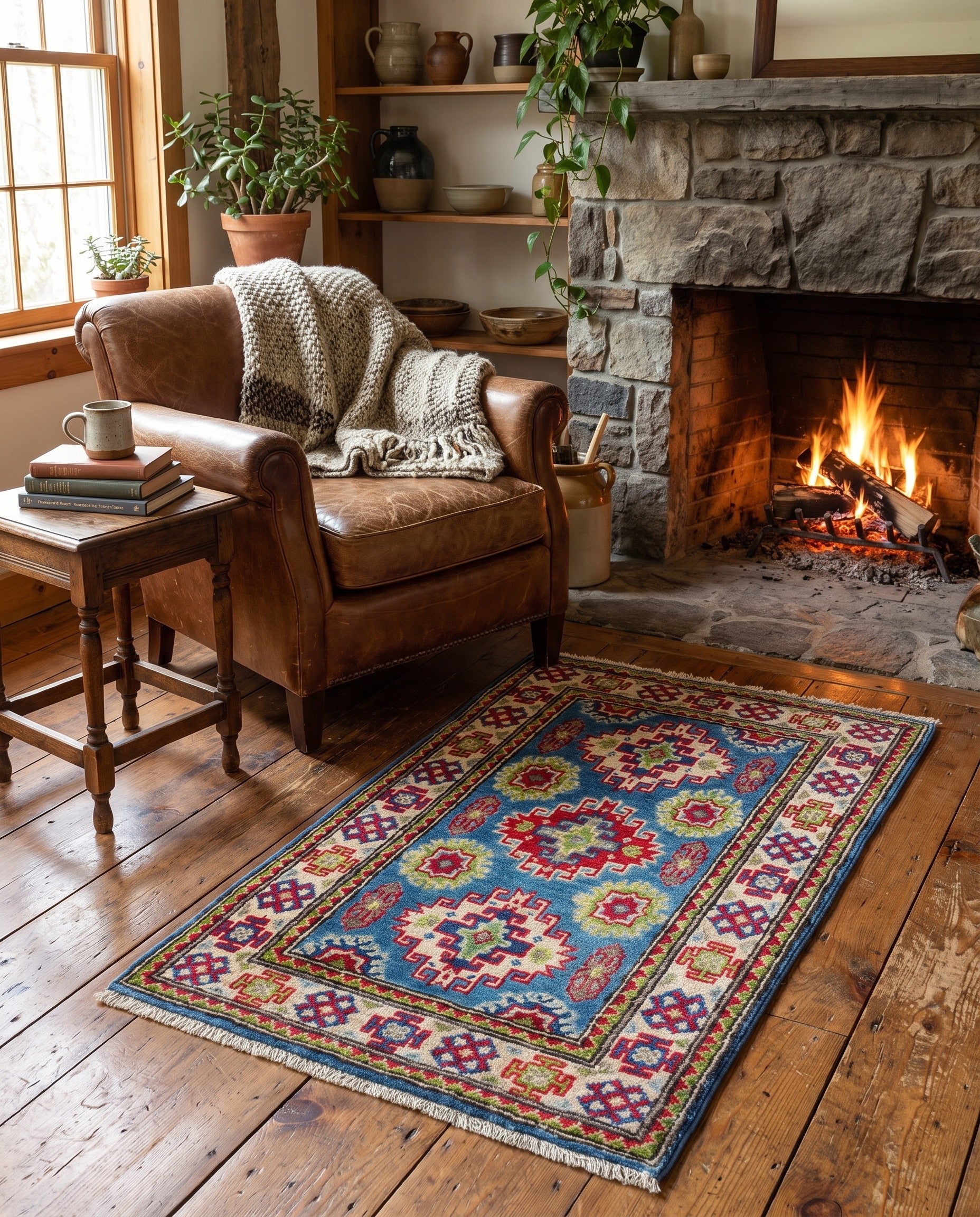 2' x 3' Hand Knotted Kazak Rug