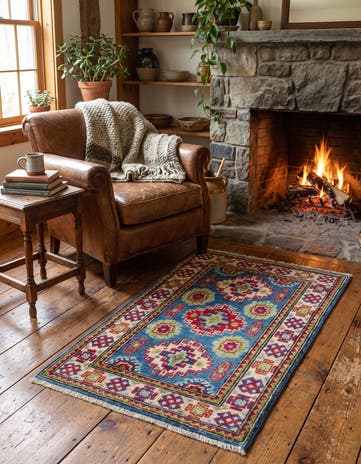 2' x 3' Hand Knotted Kazak Rug