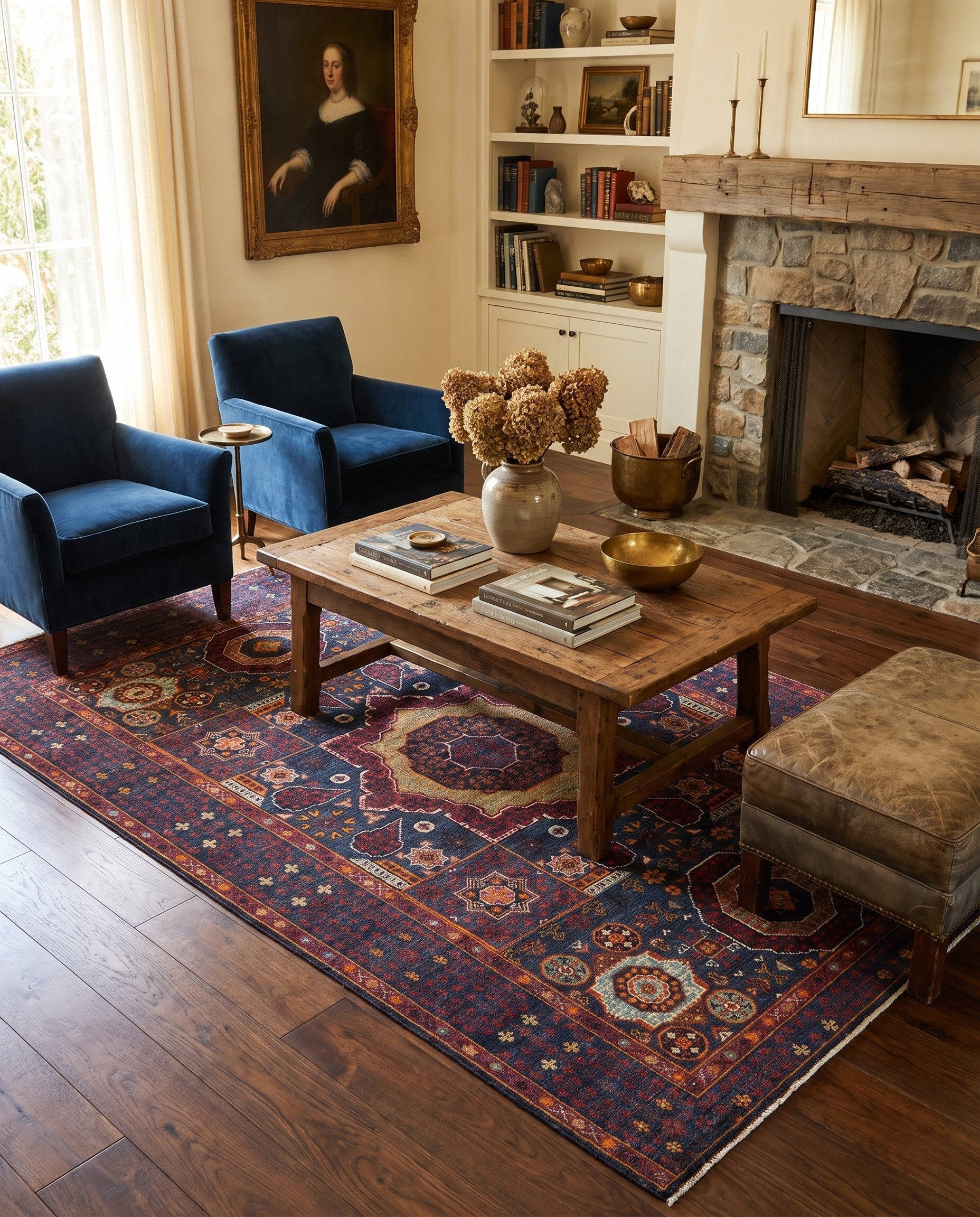 4' 1 x 6' Hand Knotted Mamluk Ziegler Rug
