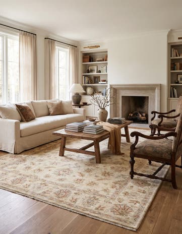 6' 8 x 9' 7 Hand Knotted Ziegler Rug