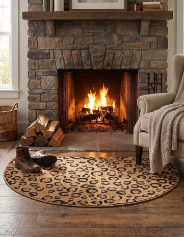 Light Brown Savannah Hearth Rug