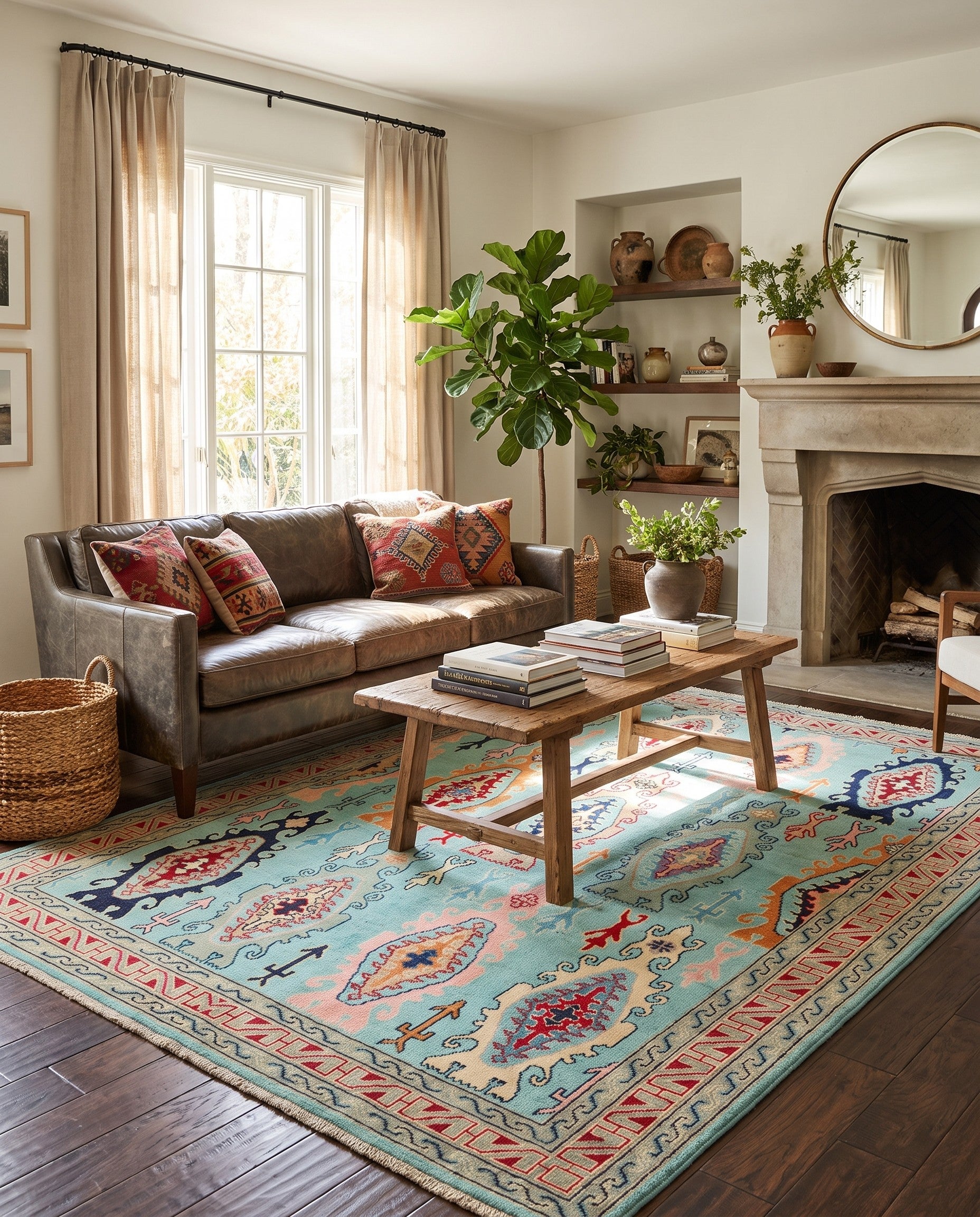 5' 7 x 7' 10 Hand Knotted Kazak Rug