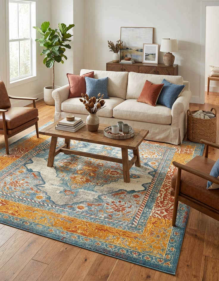 Detail image of 8' x 10' Washable Carnevale Rug