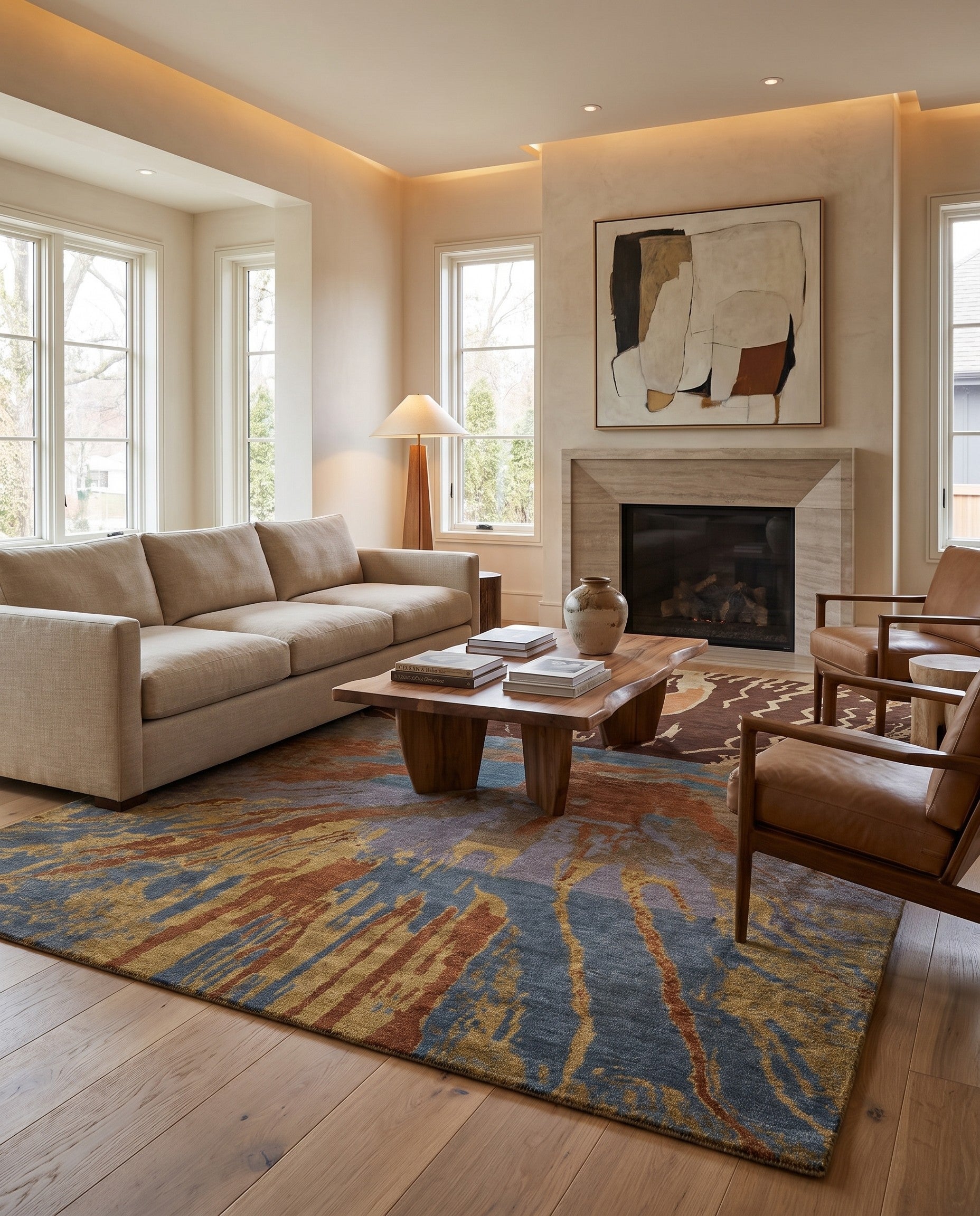 5' 7 x 7' 10 Hand Knotted Ziegler Modern Rug