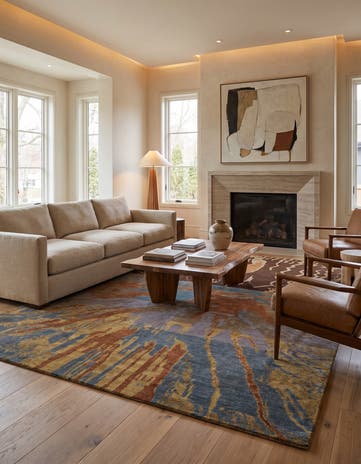 5' 7 x 7' 10 Hand Knotted Ziegler Modern Rug