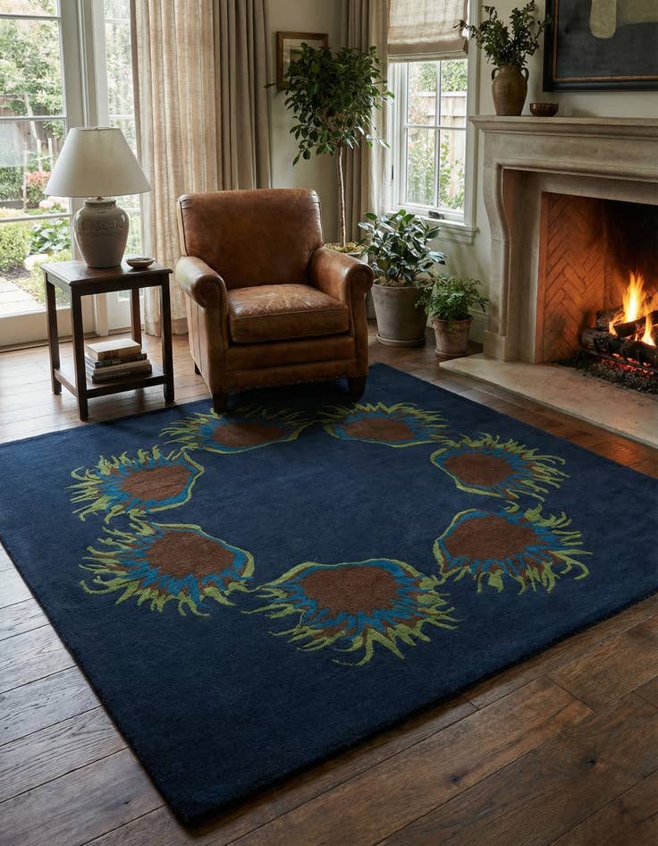 Detail image of 7' 7 x 7' 7 Luna Wool Square Rug