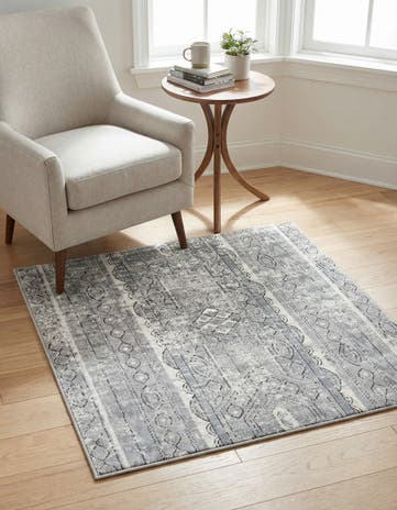 Gray Oregon Square Rug