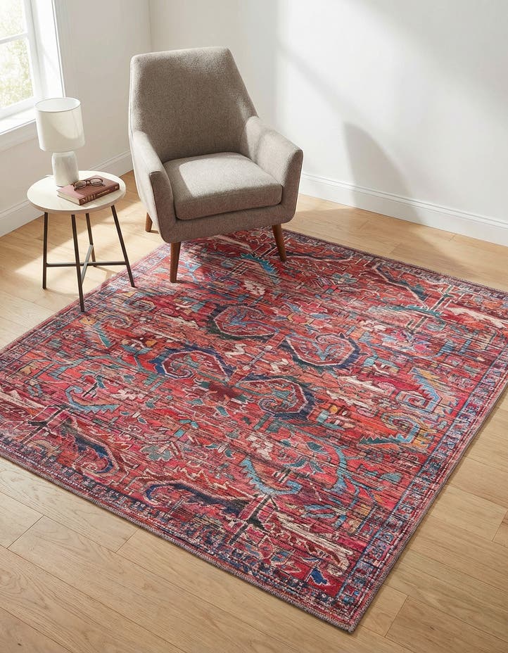5' 3 x 5' 3 Washable Maahru Square Rug