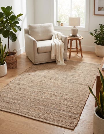 Ivory Hand Woven Laurel Handwoven Jute Rug