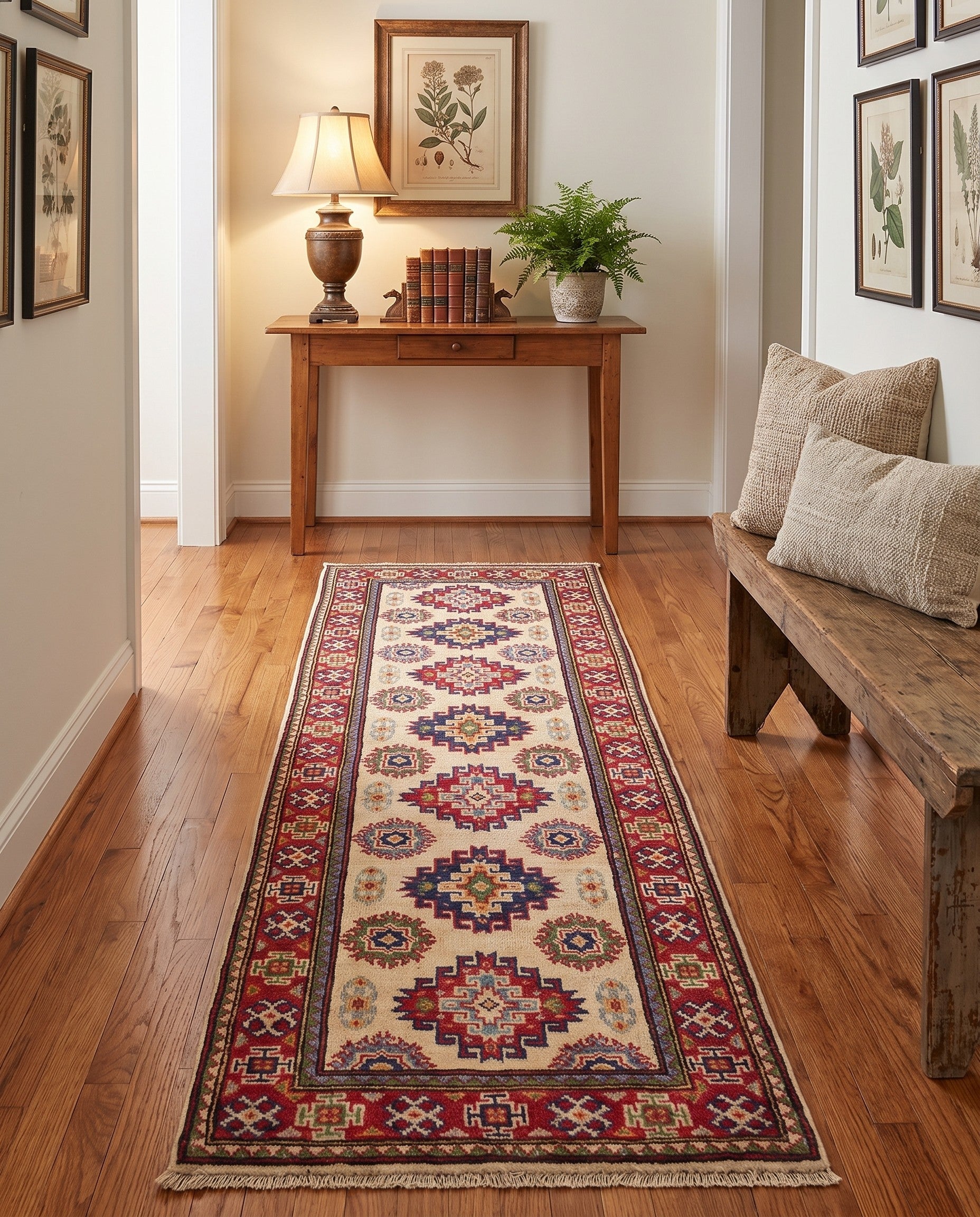 1' 11 x 6' 1 Hand Knotted Kazak Runner Rug