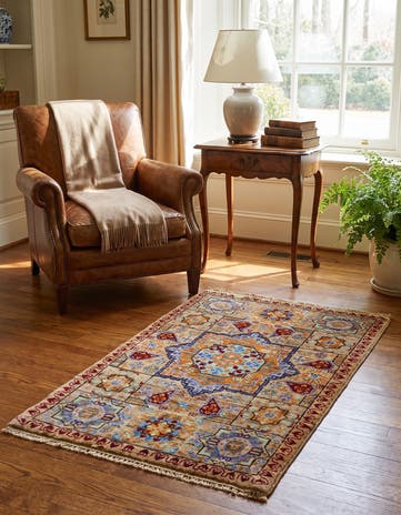 2' x 3' 1 Hand Knotted Mamluk Ziegler Rug