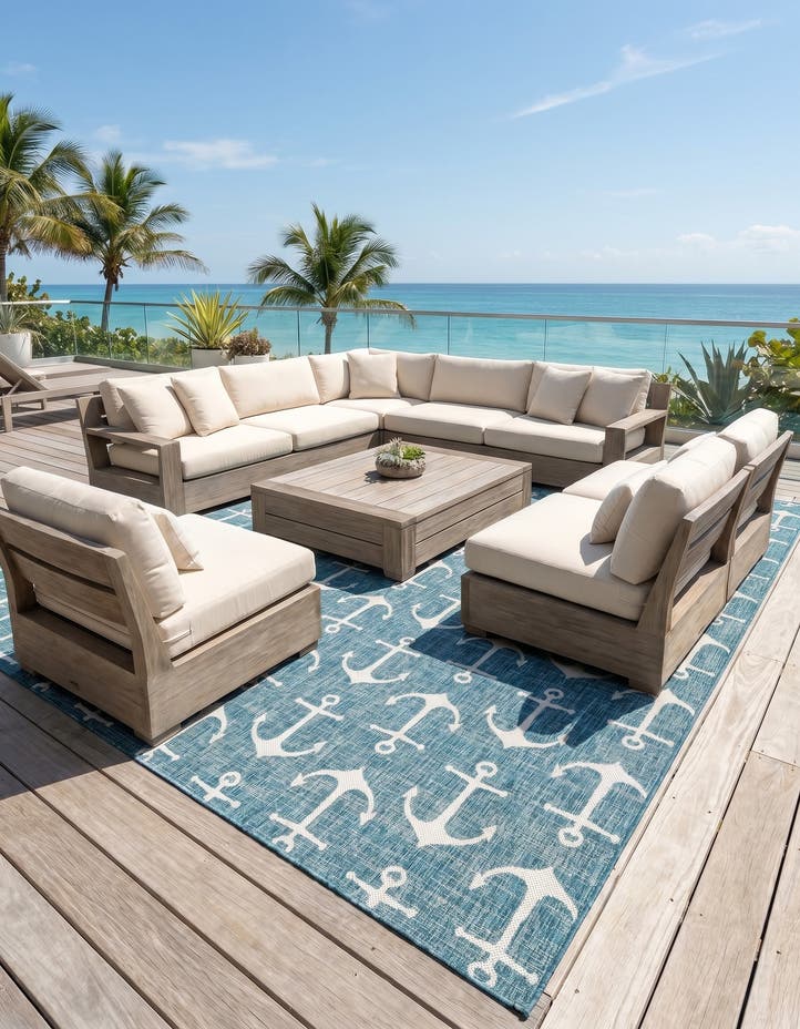 10' x 14' Easy-Clean Coastal Indoor / Outdoo...