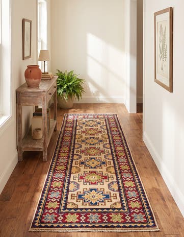 2' x 6' 2 Hand Knotted Kazak Runner Rug