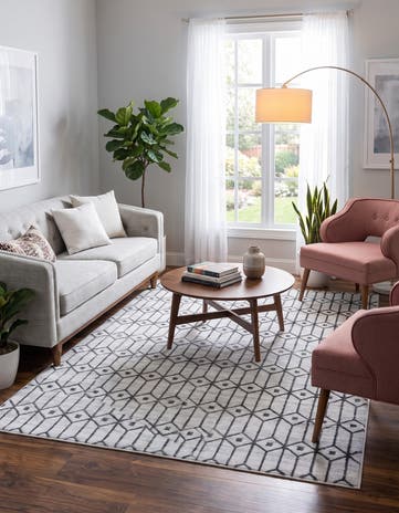 6' x 9' Lattice Trellis Rug