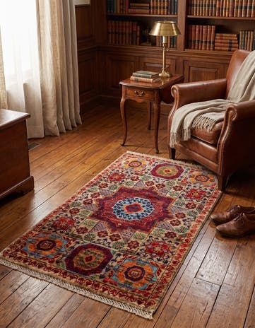 1' 11 x 3' 5 Hand Knotted Mamluk Ziegler Rug