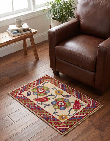 2' 1 x 3' 2 Hand Knotted Kazak Rug