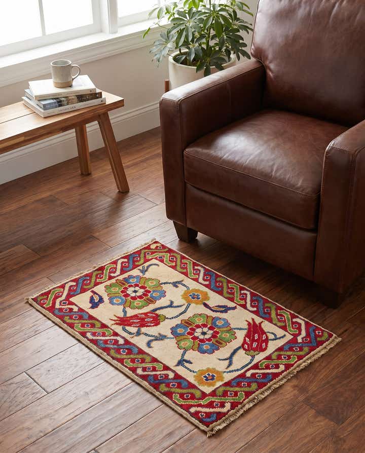 2' 1 x 3' 2 Hand Knotted Kazak Rug