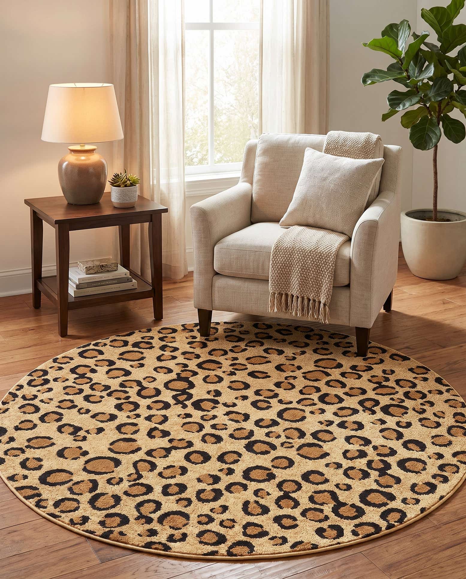 125cm x 125cm Safari Rund Teppich