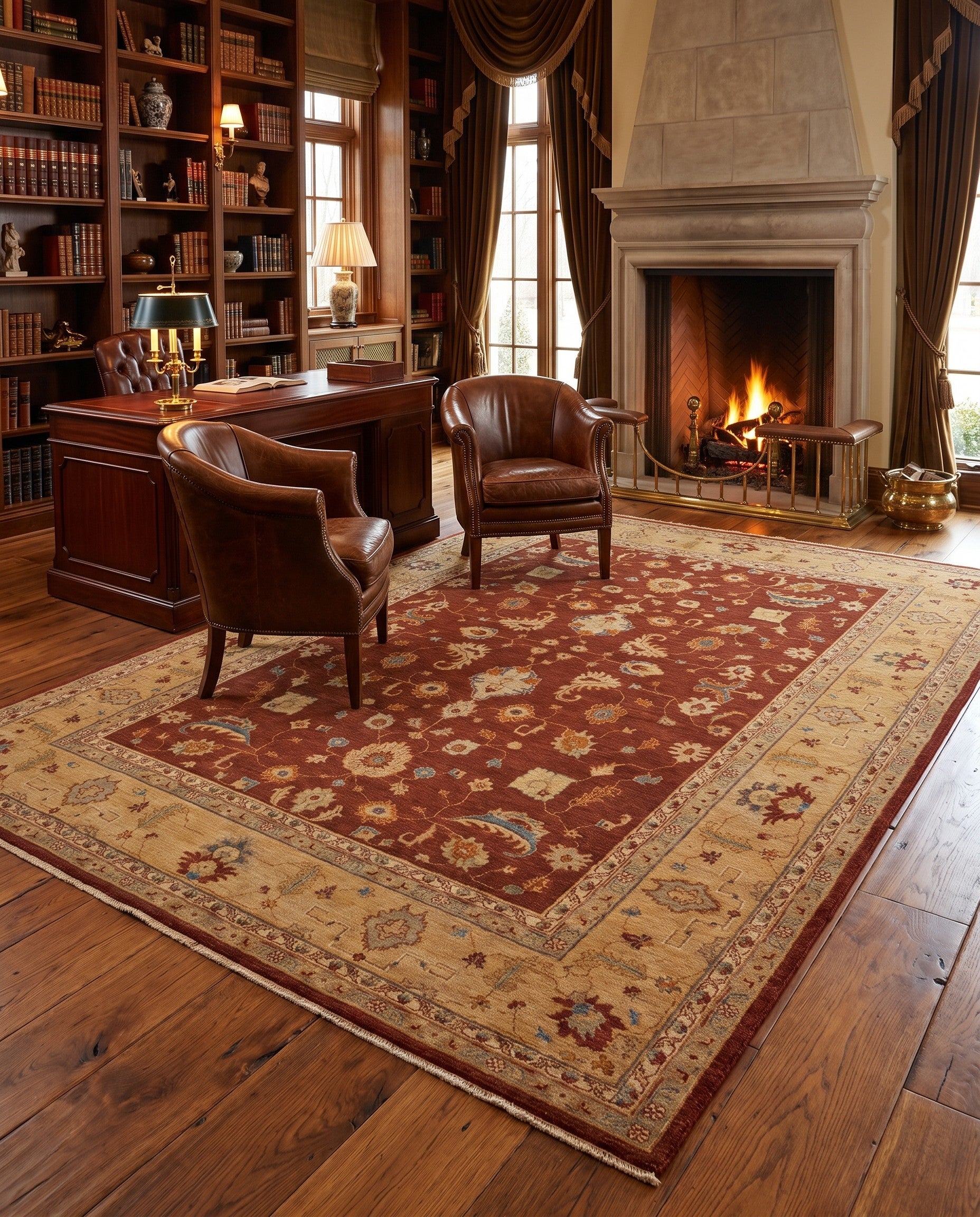 9' 1 x 12' Hand Knotted Ziegler Rug