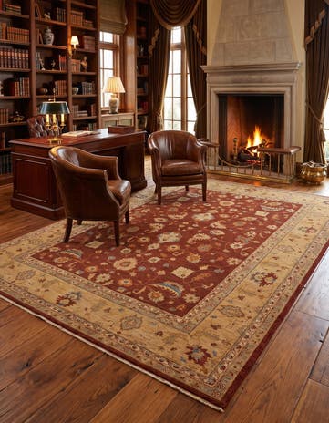 9' 1 x 12' Hand Knotted Ziegler Rug