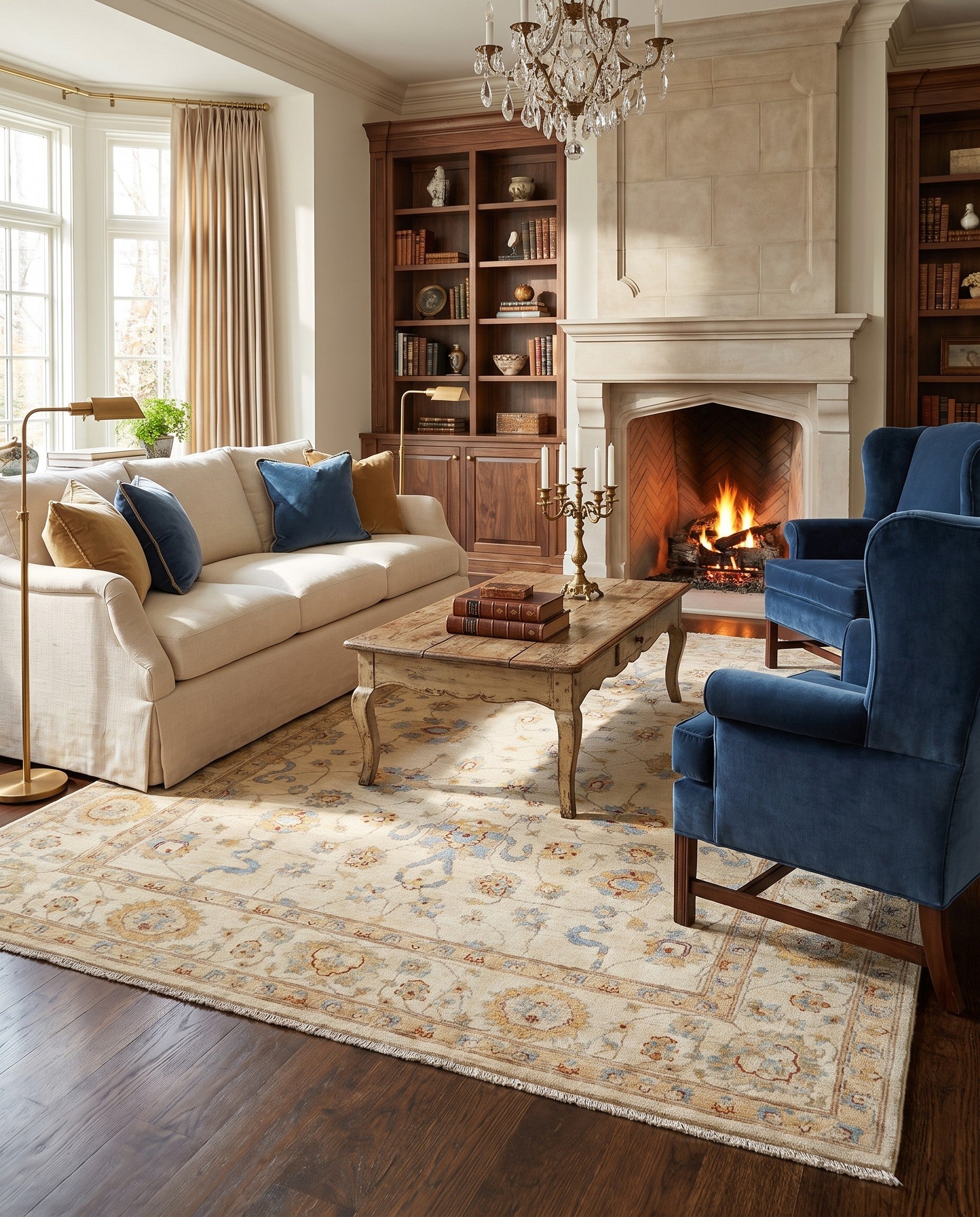 6' 7 x 9' 6 Hand Knotted Ziegler Rug