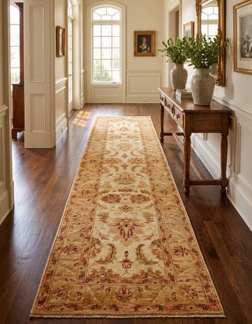 2' 7 x 9' 10 Hand Knotted Pershawar Ziegler Runner Rug
