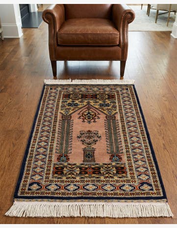 2' 7 x 4' 1 Hand Knotted Bokhara Oriental Wool Rug