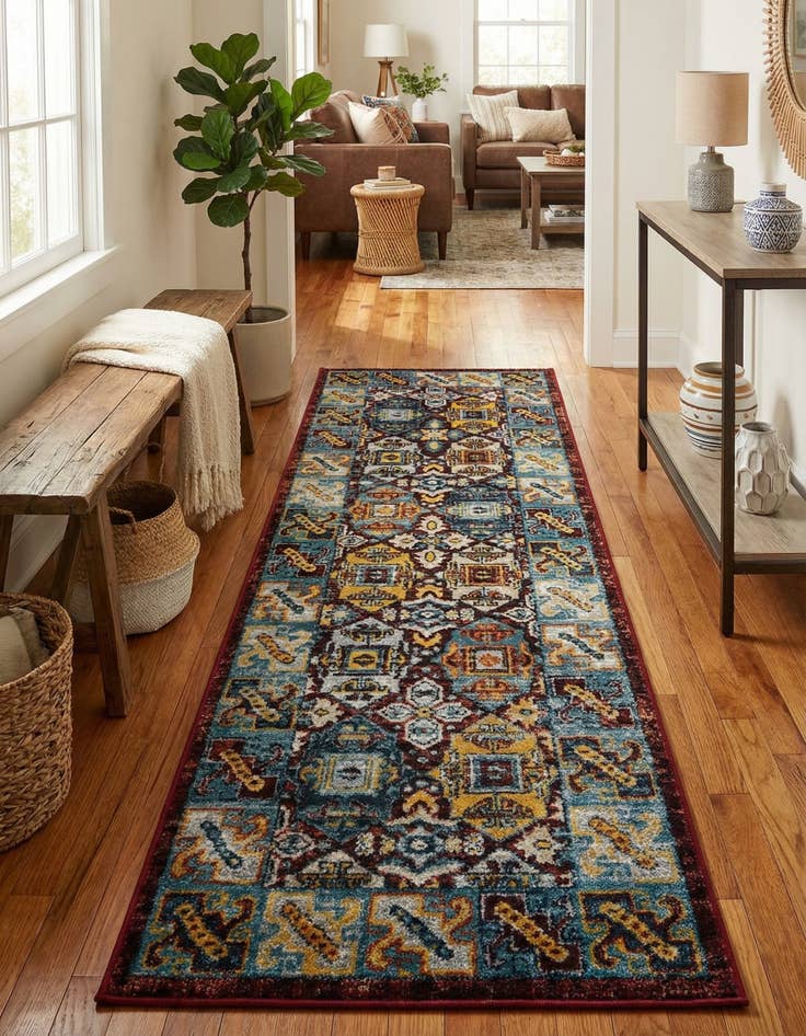 Detail image of 2' x 6' Kamala Washable Runner Rug