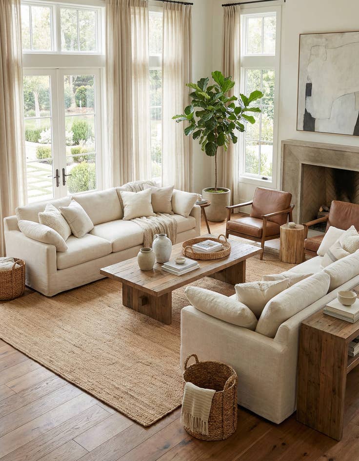 Detail image of 10' x 14' 1  Hand Woven Chunky Jute Rug