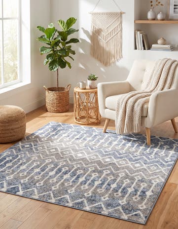 5' 3 x 5' 3 Bohemian Trellis Square Rug
