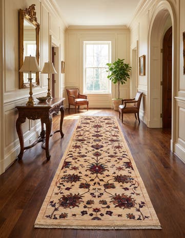 2' 8 x 9' 3 Hand Knotted Ariana Ziegler Runner Rug
