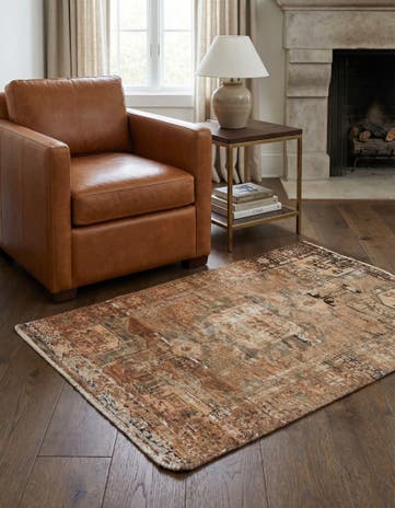 3' 2 x 4' 10 Hand Knotted Ultra Vintage Persian Wool Rug