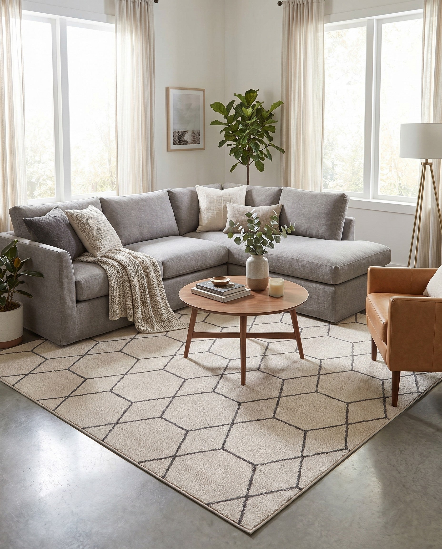 10' x 10' Trellis Frieze Square Rug