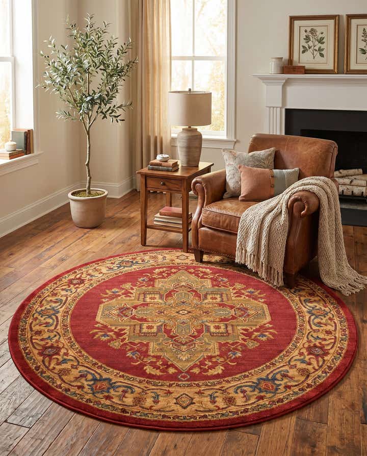 6' x 6' Serapi Round Rug