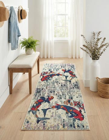 Beige Washable Amalfi Runner Rug