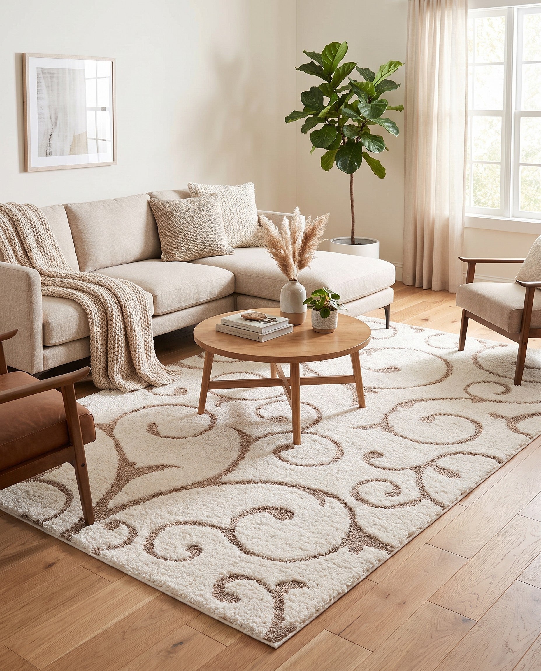 5' x 8' Botanical Shag Rug