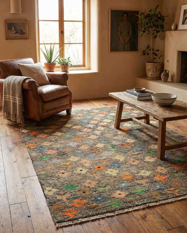 4' 5 x 6' Hand Knotted Balouch Wool Rug